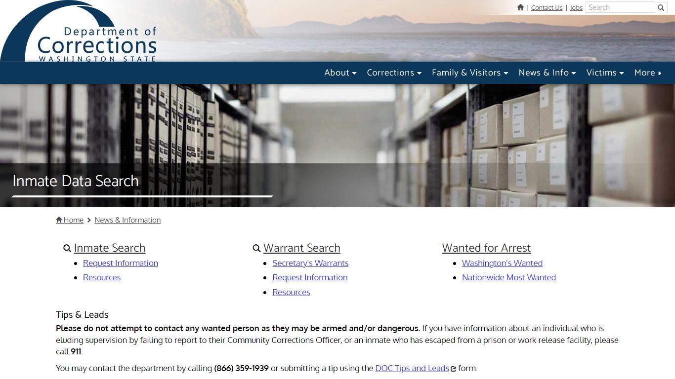 Inmate Data Search - Washington State Department of ...